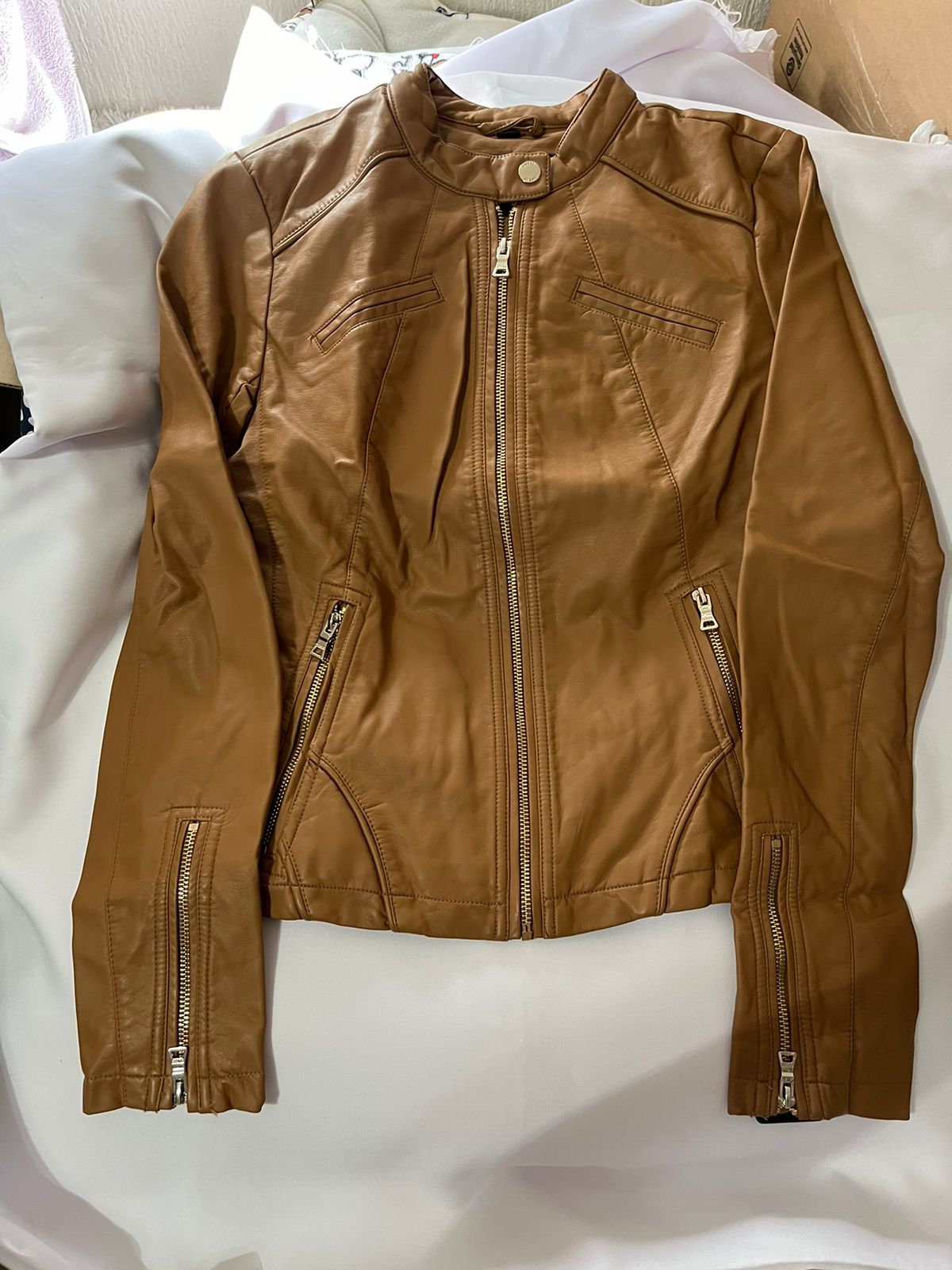 Chamarra Guess Para Mujer Piel Sintética Marrón