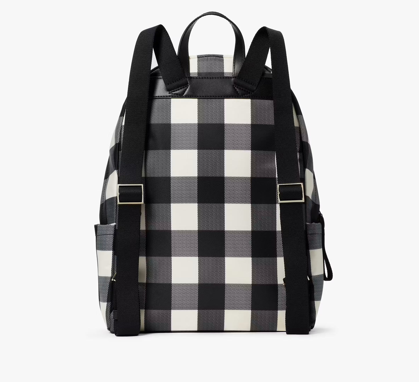 Mochila Kate Spade Chelsea Textured Gingham Print Blanco Negro