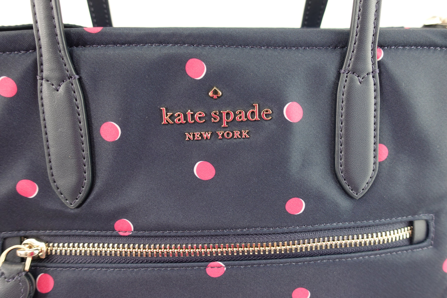 Bolsa Kate Spade Chelsea Medium Satchel - Azul Puntos Rosas