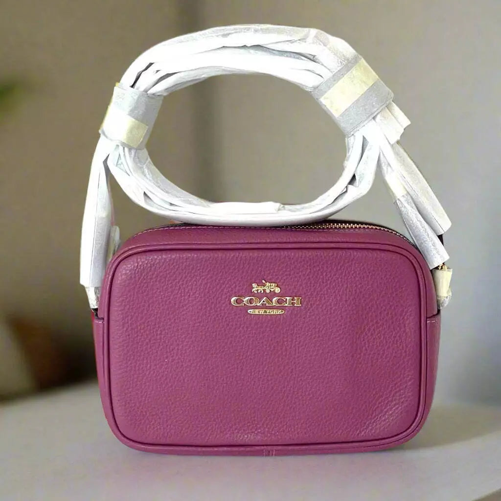 Bolsa Coach Mini Jamie Camera Bag - Gold / Pink