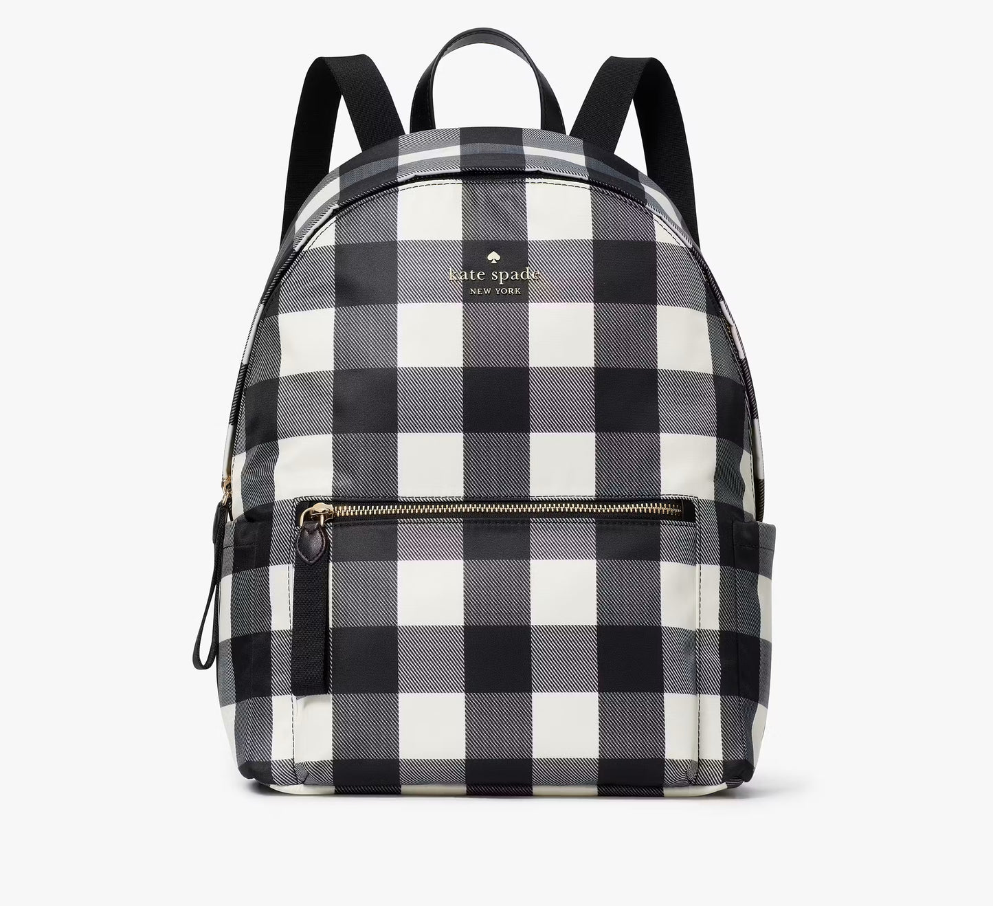 Mochila Kate Spade Chelsea Textured Gingham Print Blanco Negro