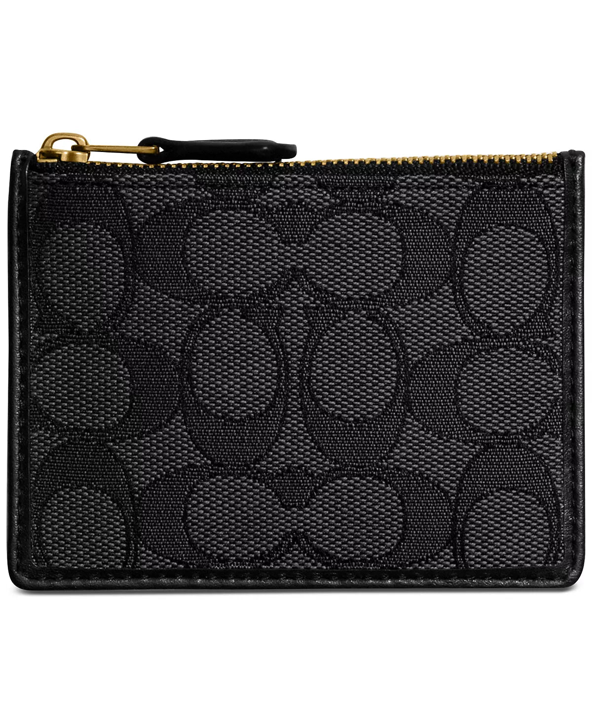 Monedero Tarjetero Coach Mini Skinny ID Card Case with box - Negro/Gris