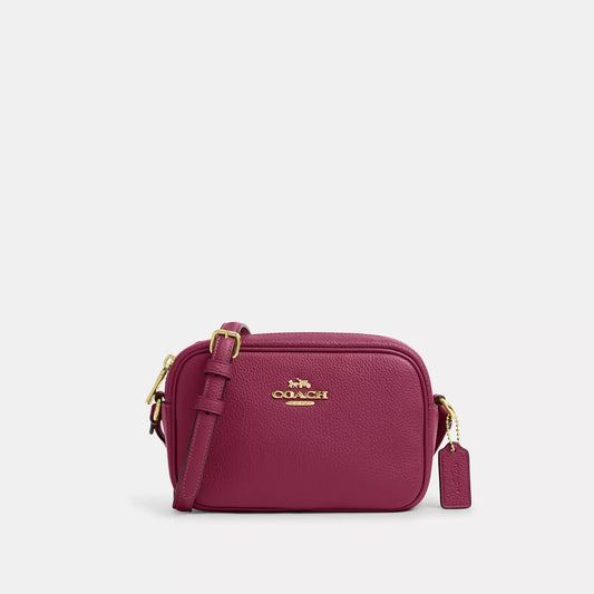 Bolsa Coach Mini Jamie Camera Bag - Gold / Pink