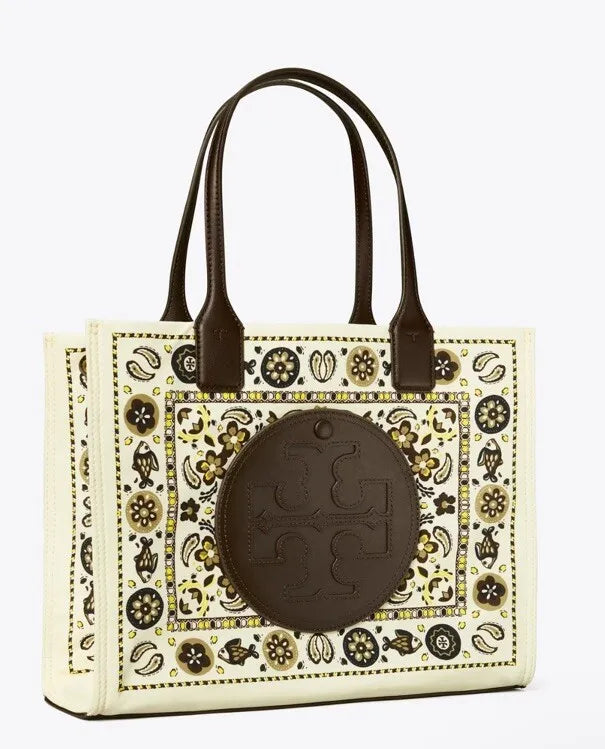 Tory Burch Ella Printed Tote Bag Beige