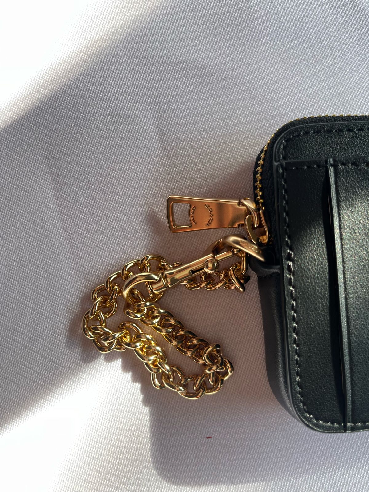 Monedero Coach Zip Card Case Cafe/Negro