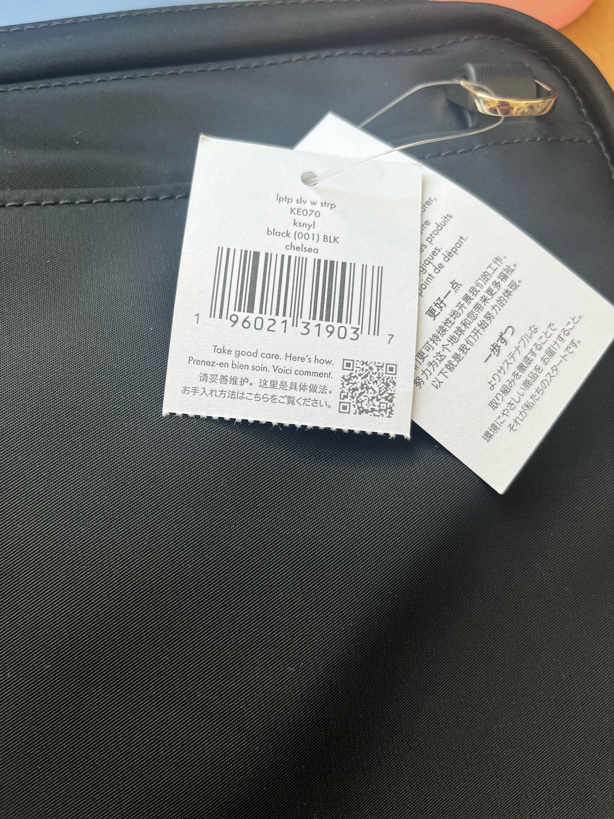 Mochila Kate Spade Chelsea Laptop Sleeve With Strap  - Negro