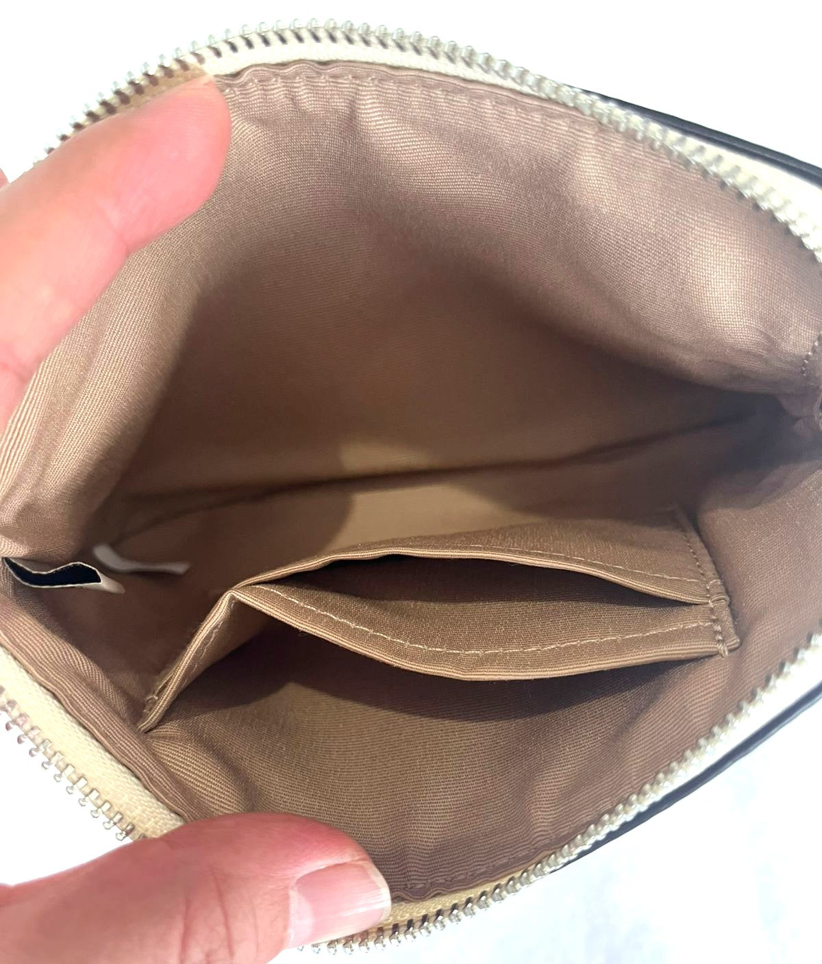 Monedero Coach Corner Zip Flower Printed Beige Morado