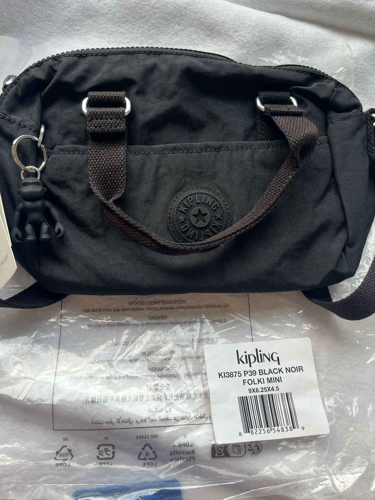 Bolsa Kipling Folki Mini Negra