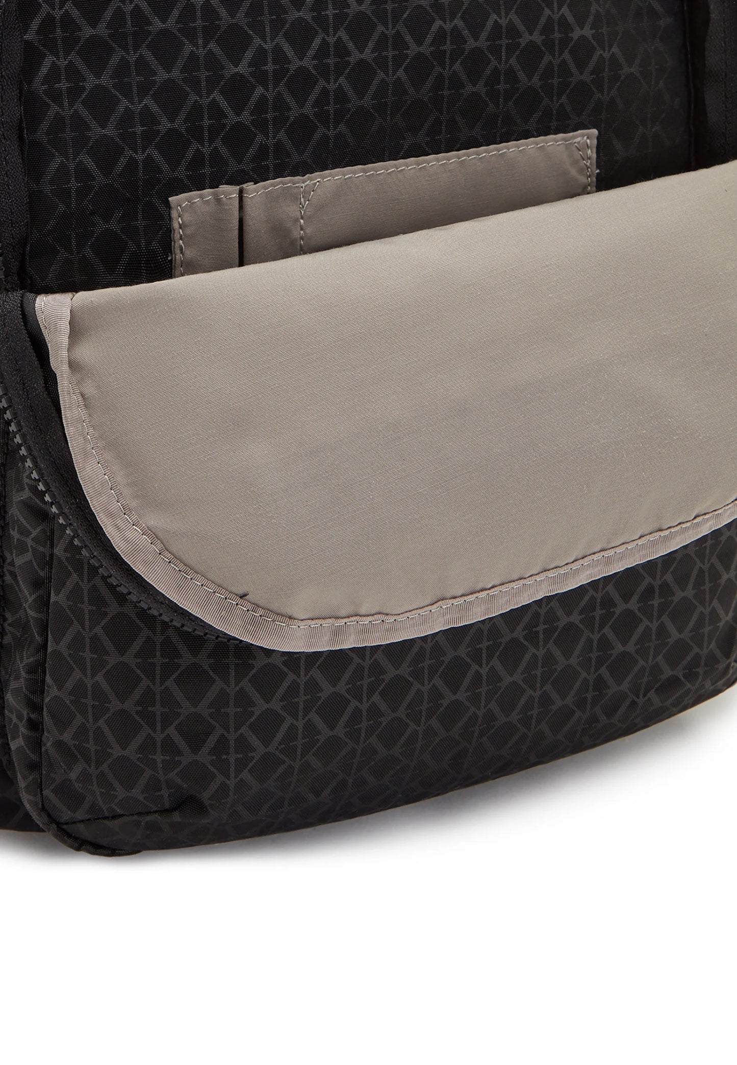 Mochila Kipling Seoul Grande Negro Signature Embossed