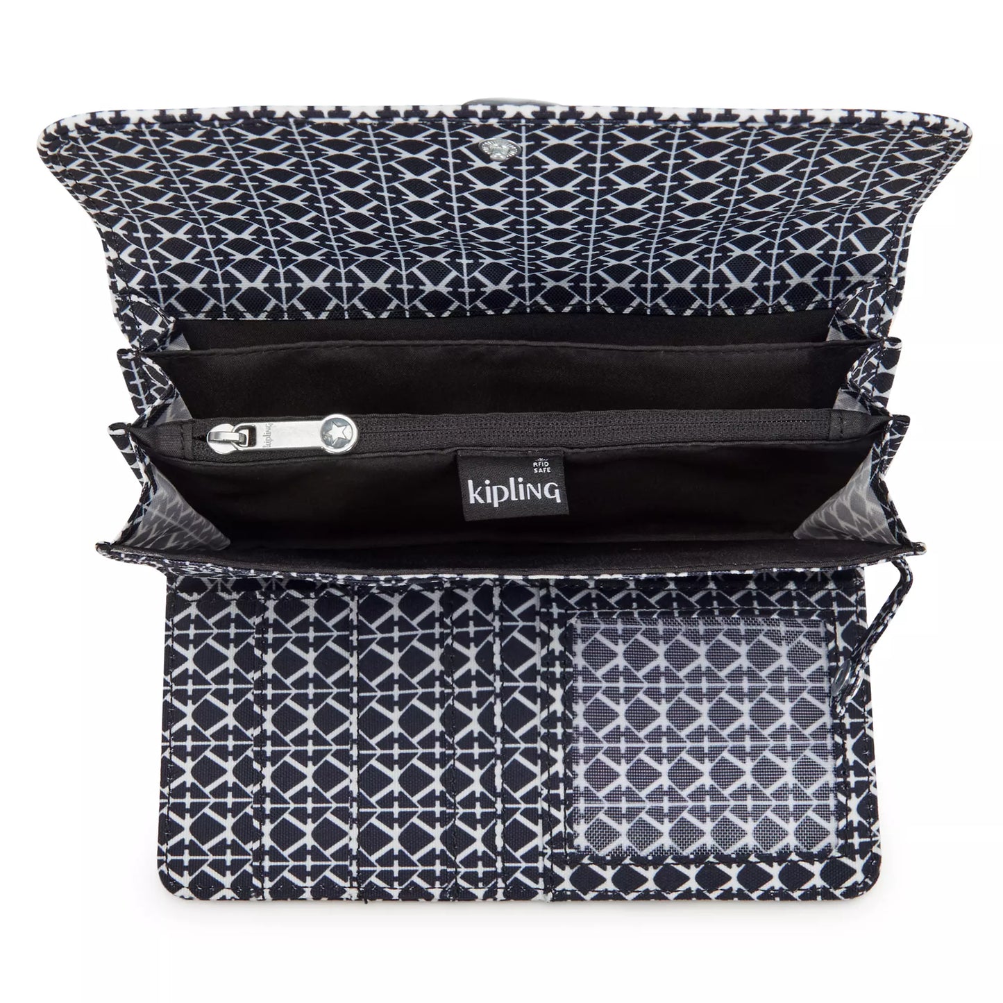 Cartera Kipling Money Land - Signature Print Negro