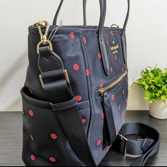 Bolsa Kate Spade Chelsea Medium Satchel - Azul Puntos Rosas