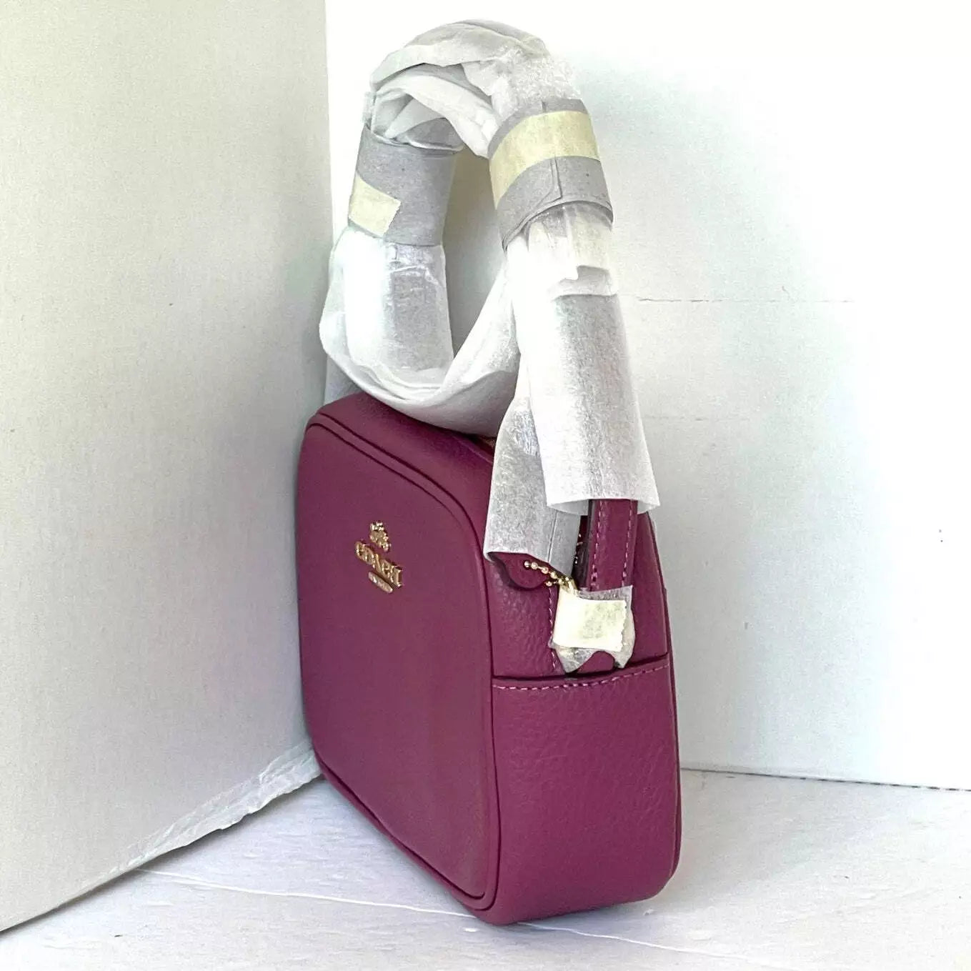 Bolsa Coach Mini Jamie Camera Bag - Gold / Pink