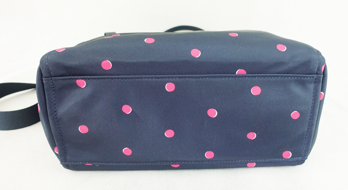 Bolsa Kate Spade Chelsea Medium Satchel - Azul Puntos Rosas