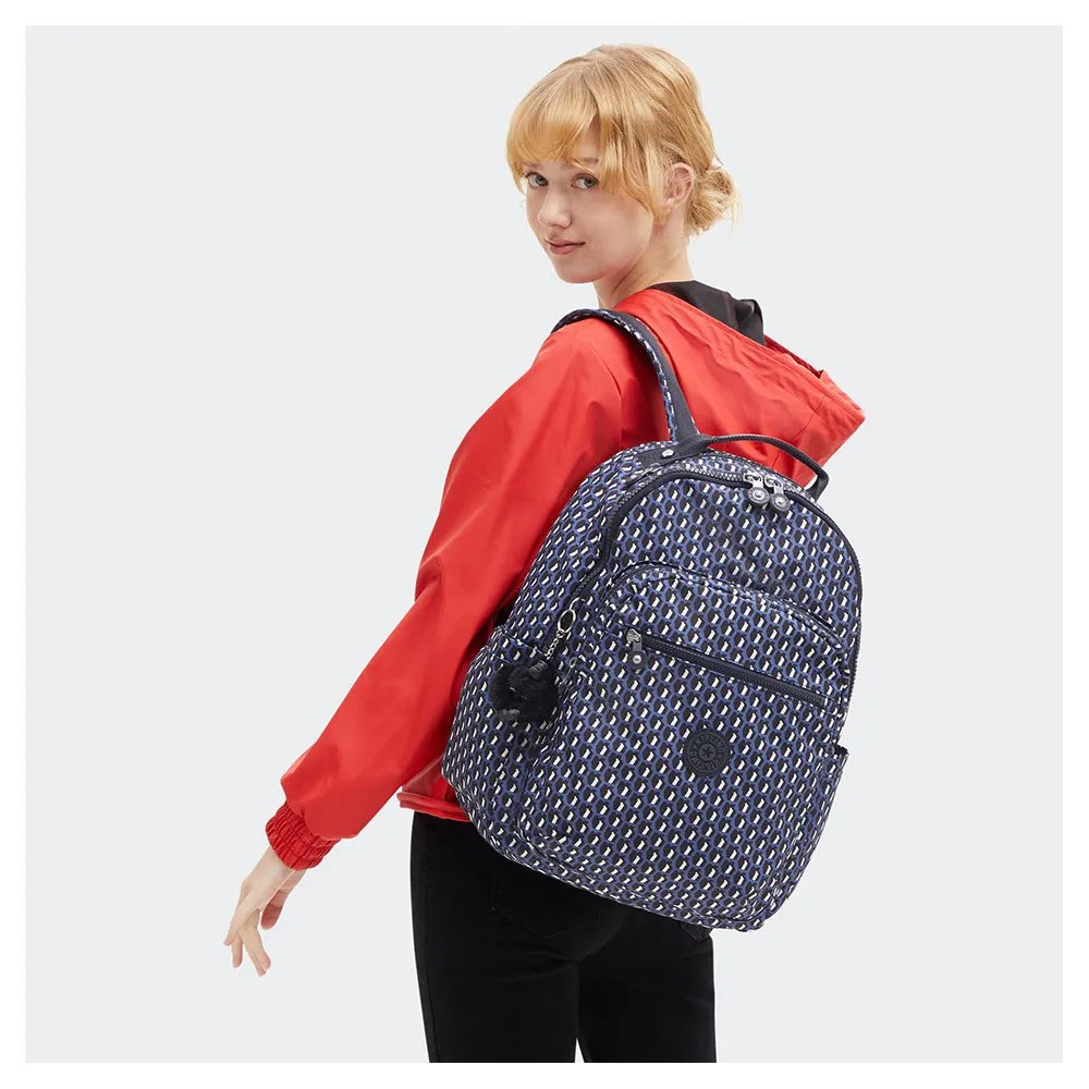Mochila Kipling Seoul Grande 15" Laptop Backpack - 3D K BLUE