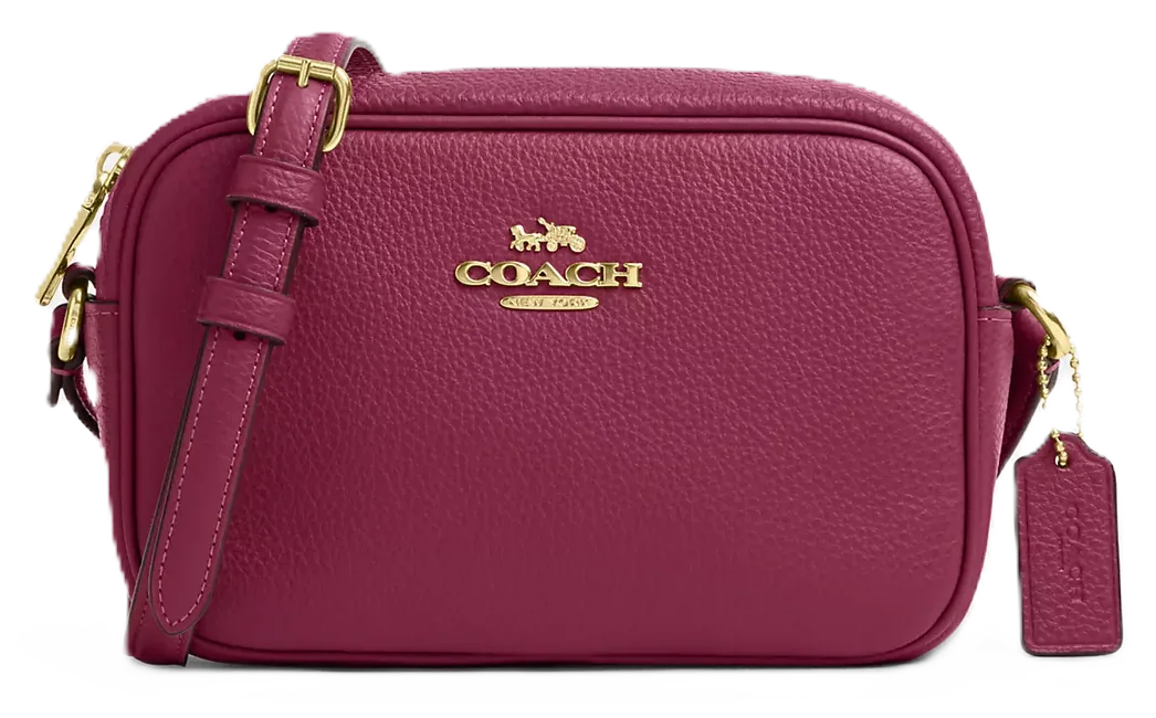 Bolsa Coach Mini Jamie Camera Bag - Gold / Pink