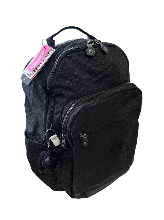 Mochila Kipling Seoul Grande Negro Signature Embossed