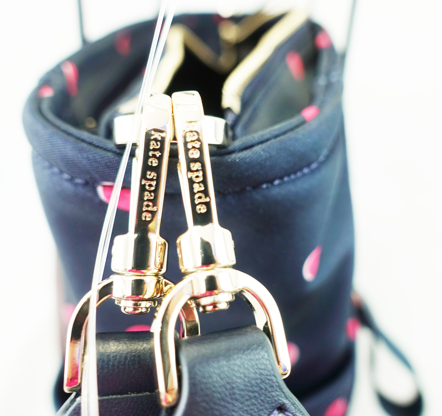 Bolsa Kate Spade Chelsea Medium Satchel - Azul Puntos Rosas