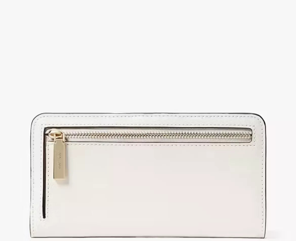 Cartera Kate Spade Large Slim Bifold Coffe Break Cream