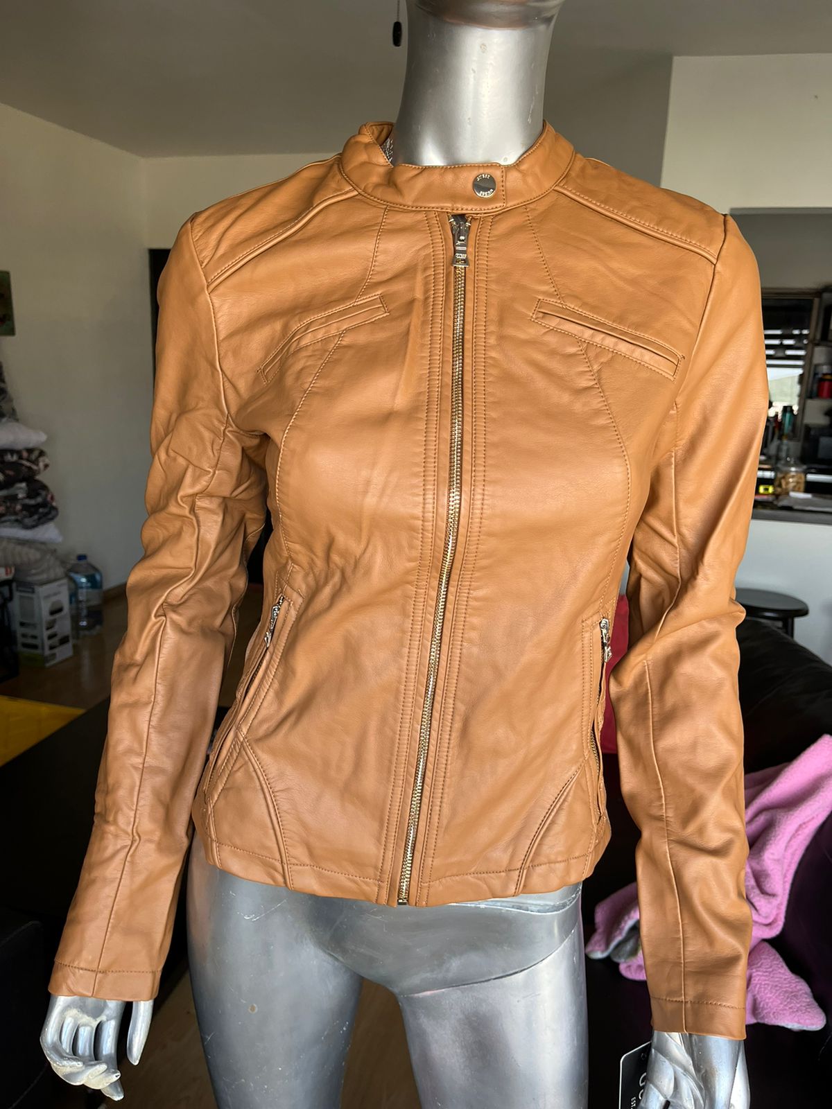 Chamarra Guess Para Mujer Piel Sintética Marrón