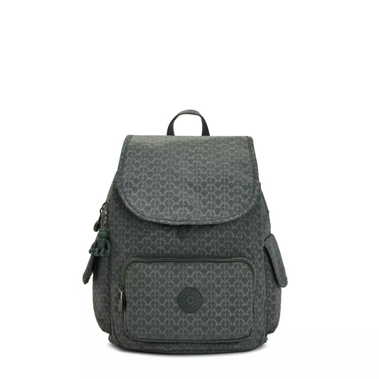 Mochila Kipling City Pack Small - Signature Green Embossed