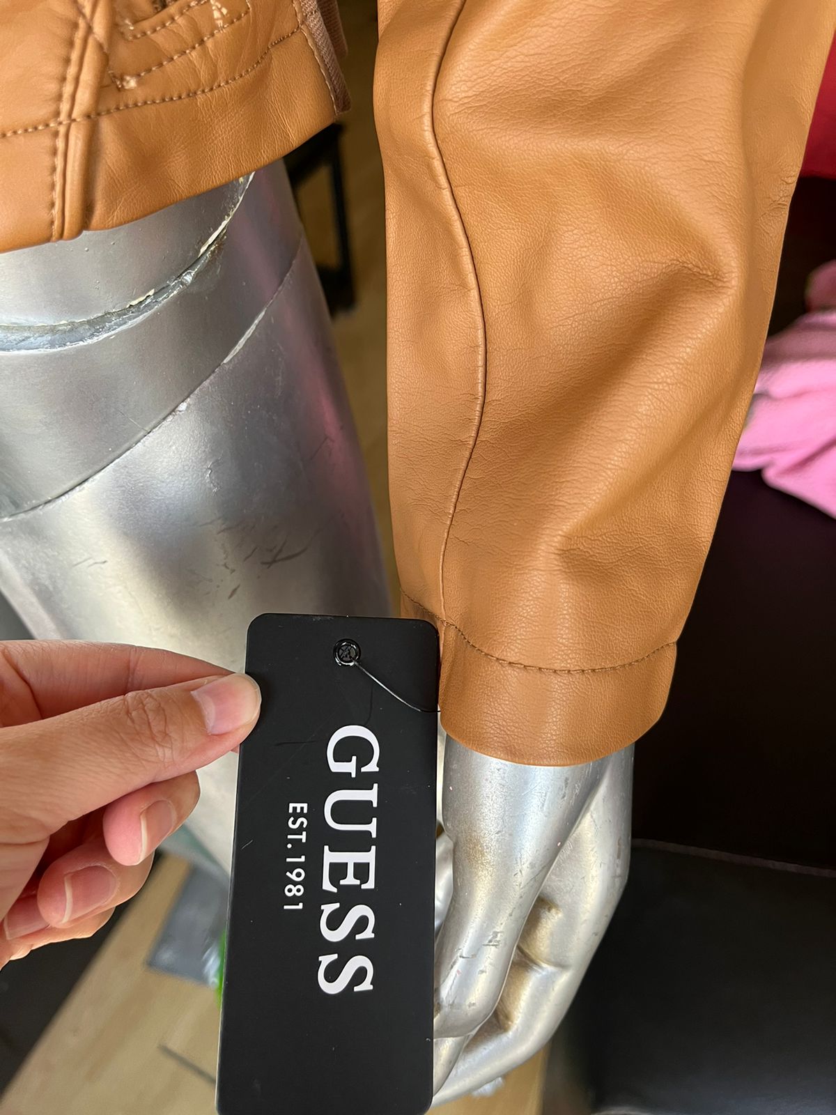 Chamarra Guess Para Mujer Piel Sintética Marrón