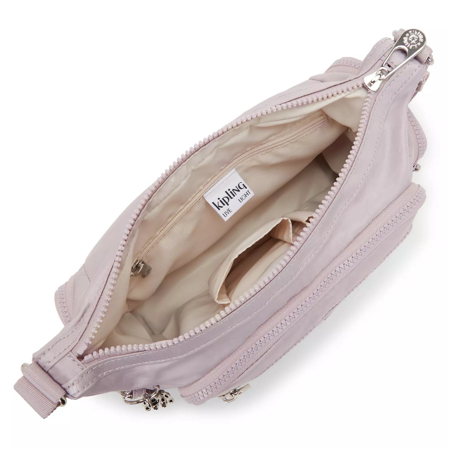 Bolsa Kipling Gabbie Small Crossbody Bag - Gleam Silver