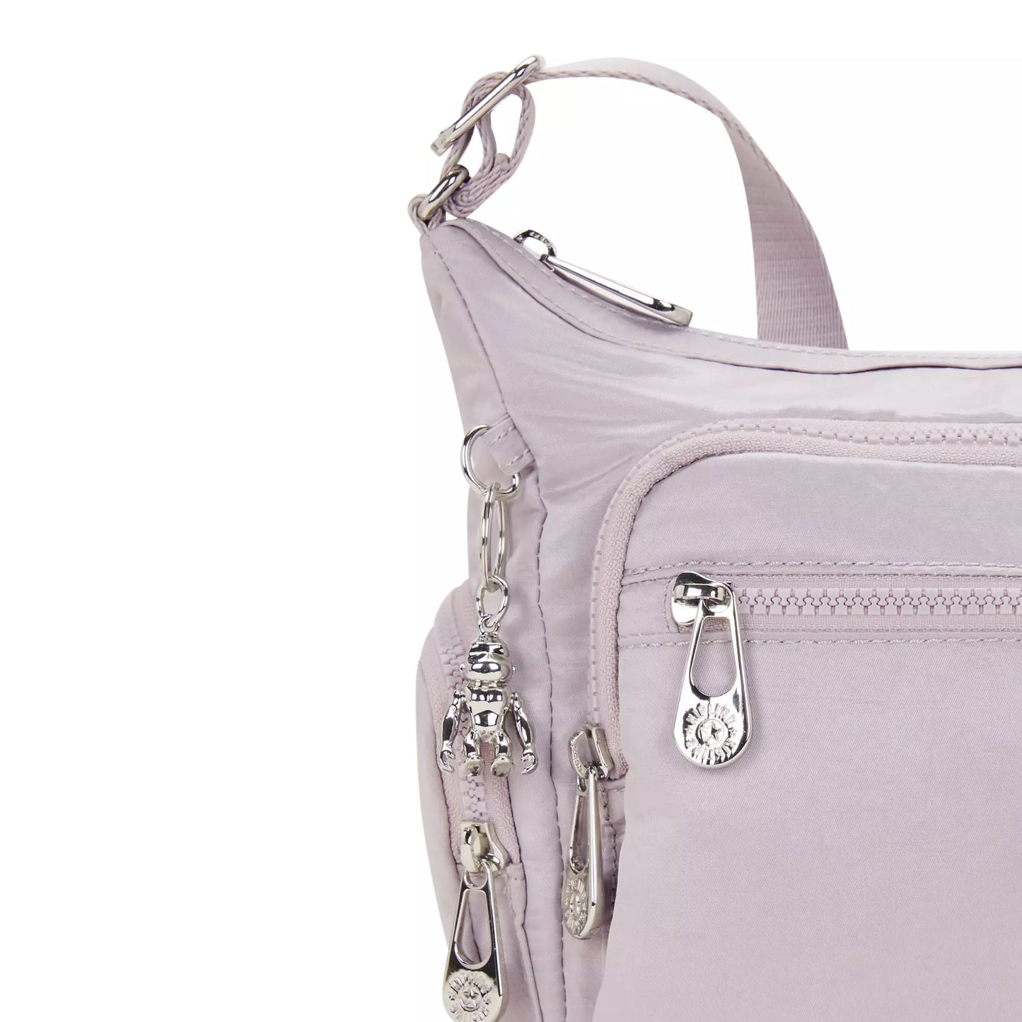 Bolsa Kipling Gabbie Small Crossbody Bag - Gleam Silver