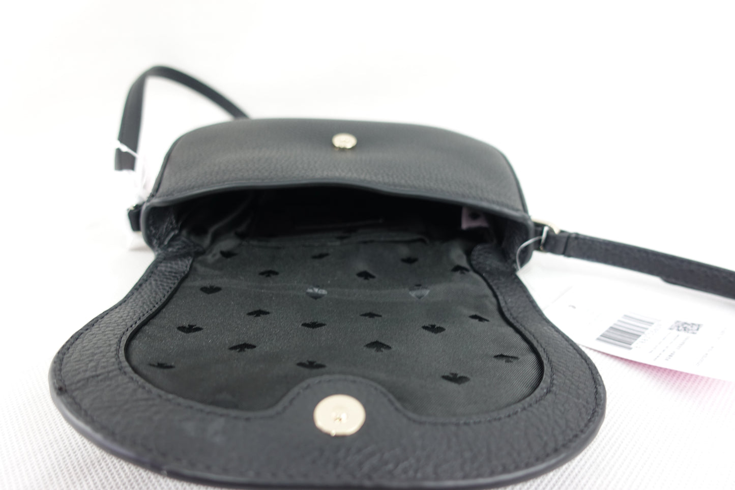 Bolsa Kate Spade Leila Mini Flap Crossbody - Negro