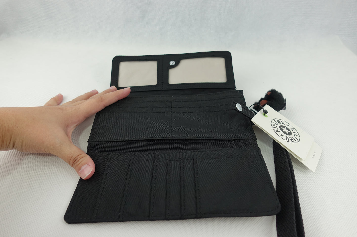 Cartera Kipling Rubi Large Wristlet Wallet Negro