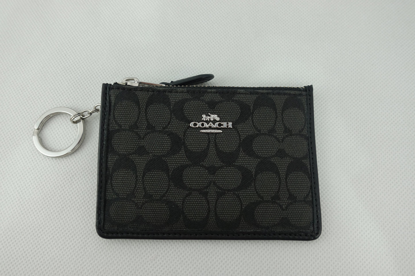 Tarjetero Coach Para Dama Signature Jacquard Mini ID Skinny Wallet