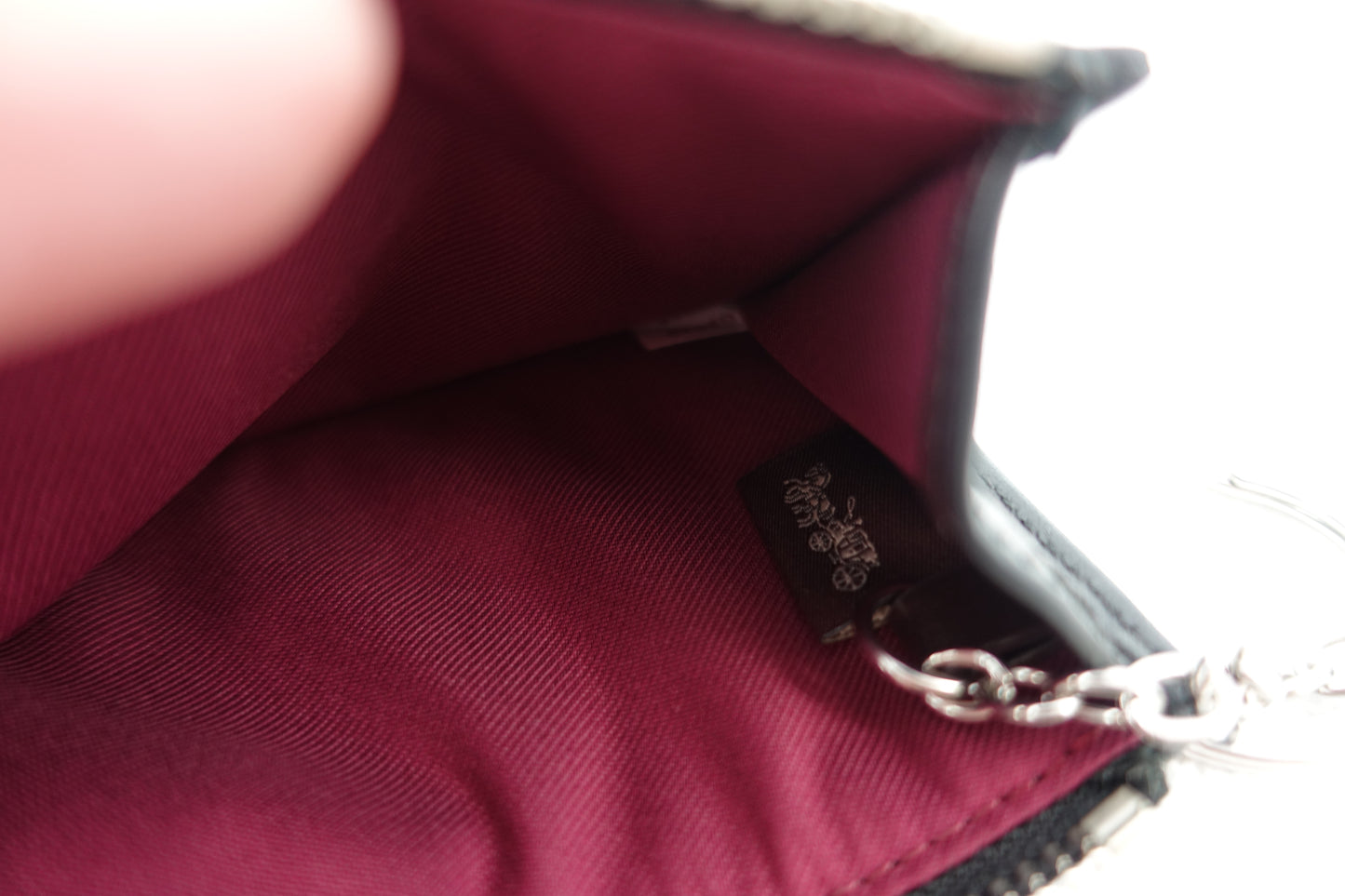 Tarjetero Coach Para Dama Signature Jacquard Mini ID Skinny Wallet