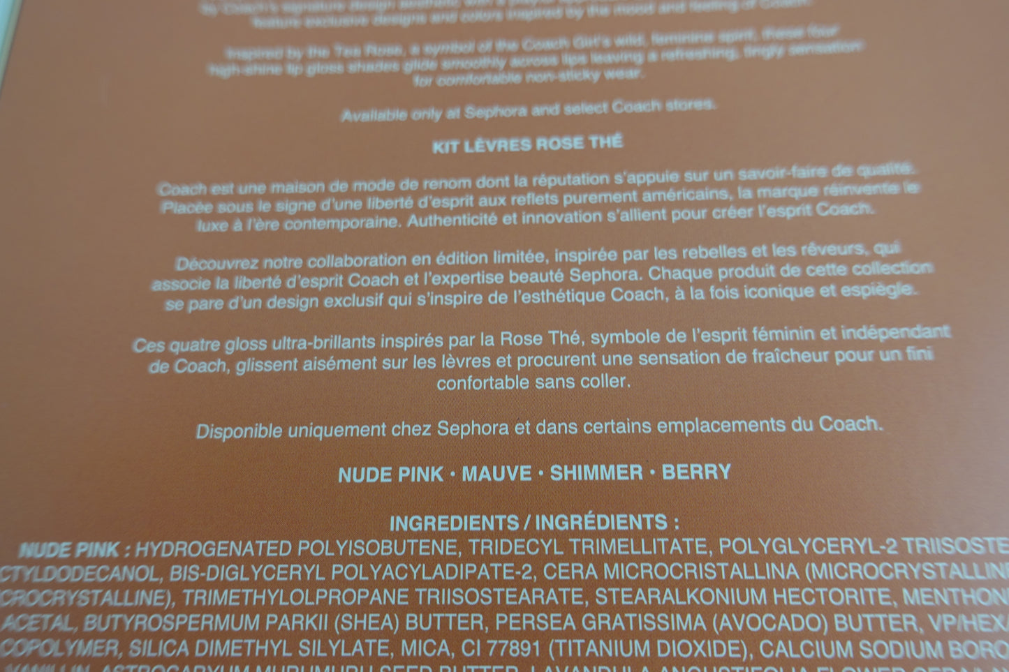 Coach X Sephora Collection Tea Rose Lip Gloss Set