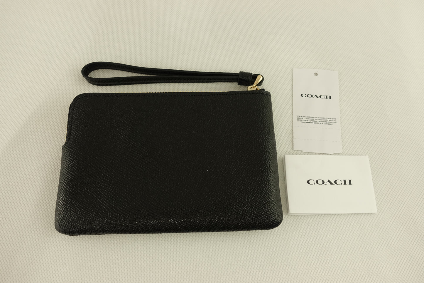 Monedero Coach Corner Zip Negro