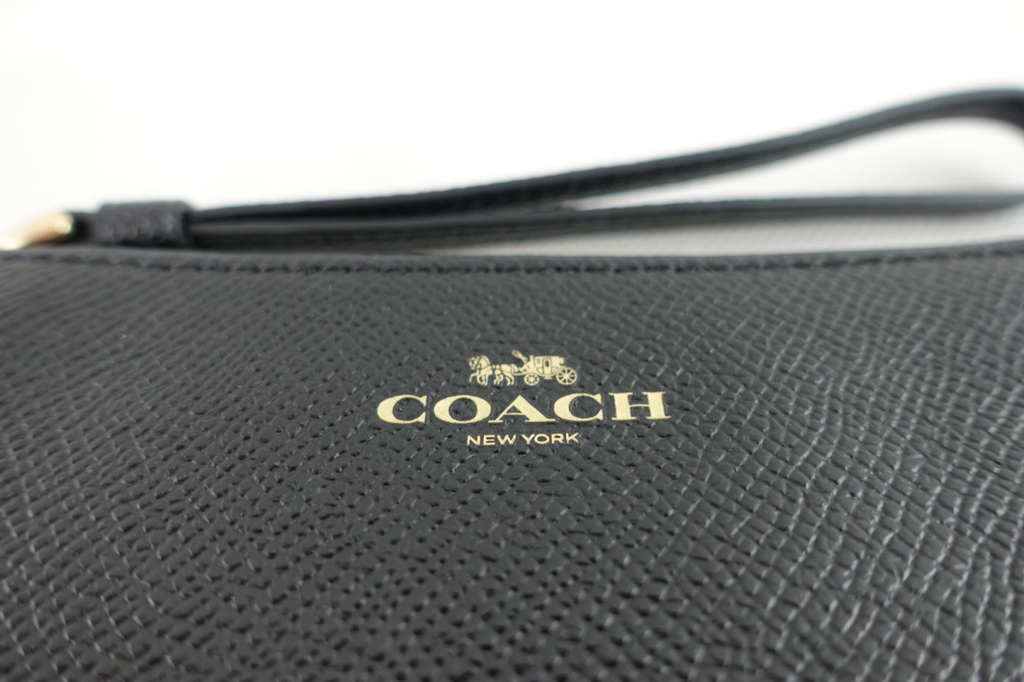 Monedero Coach Corner Zip Negro