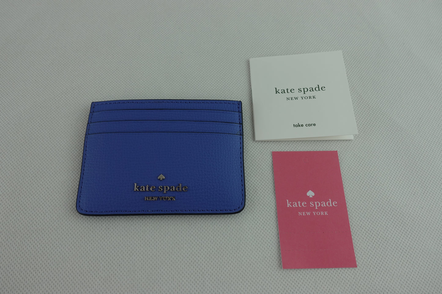 Tarjetero Kate Spade Darcy Refined Grain Leather Azul