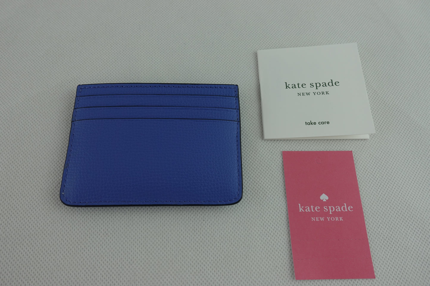 Tarjetero Kate Spade Darcy Refined Grain Leather Azul