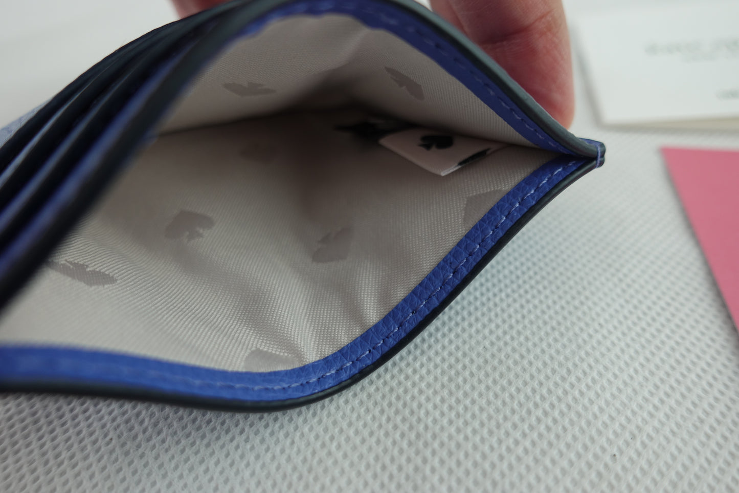 Tarjetero Kate Spade Darcy Refined Grain Leather Azul