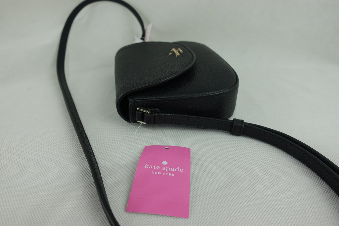 Bolsa Kate Spade Leila Mini Flap Crossbody - Negro