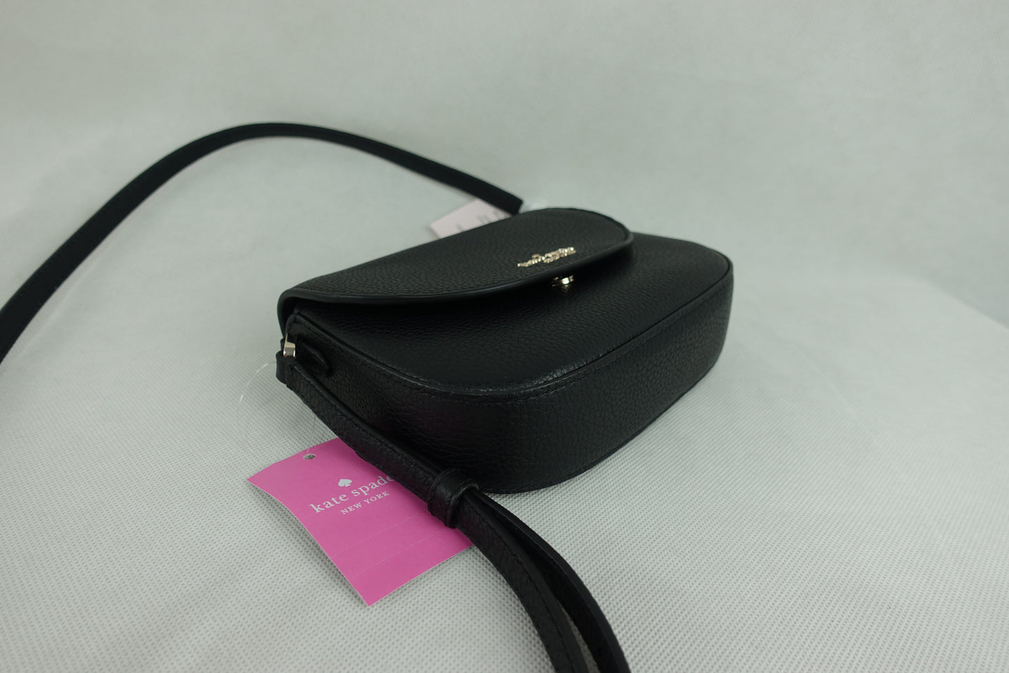 Bolsa Kate Spade Leila Mini Flap Crossbody - Negro