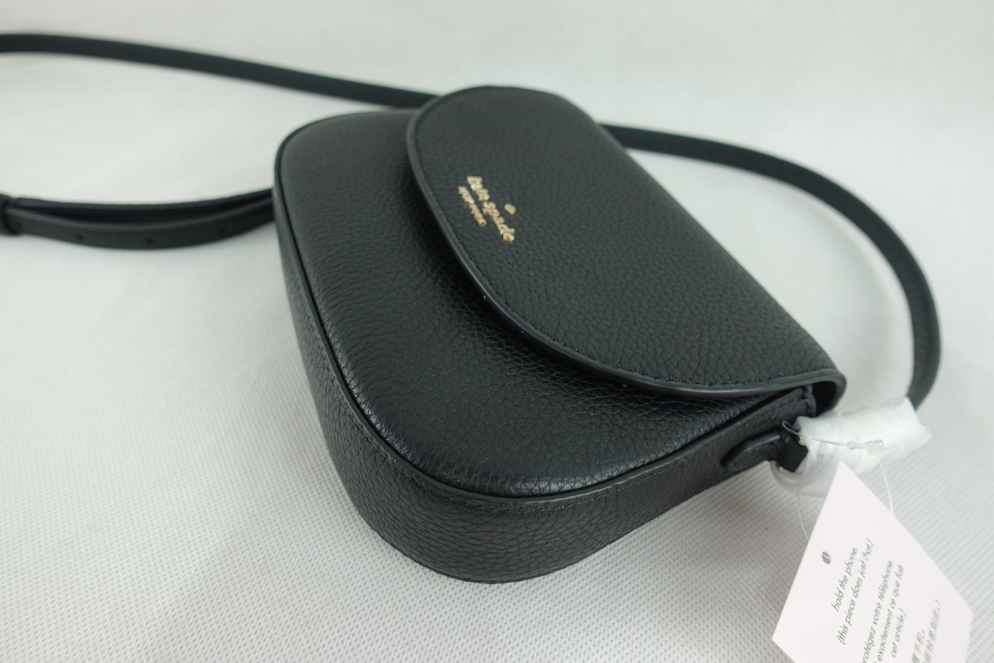 Bolsa Kate Spade Leila Mini Flap Crossbody - Negro