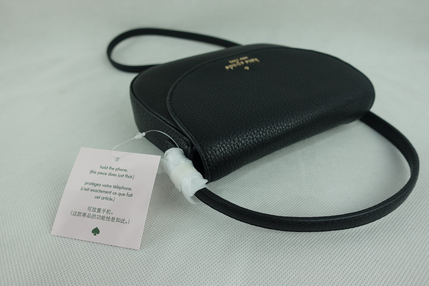 Bolsa Kate Spade Leila Mini Flap Crossbody - Negro