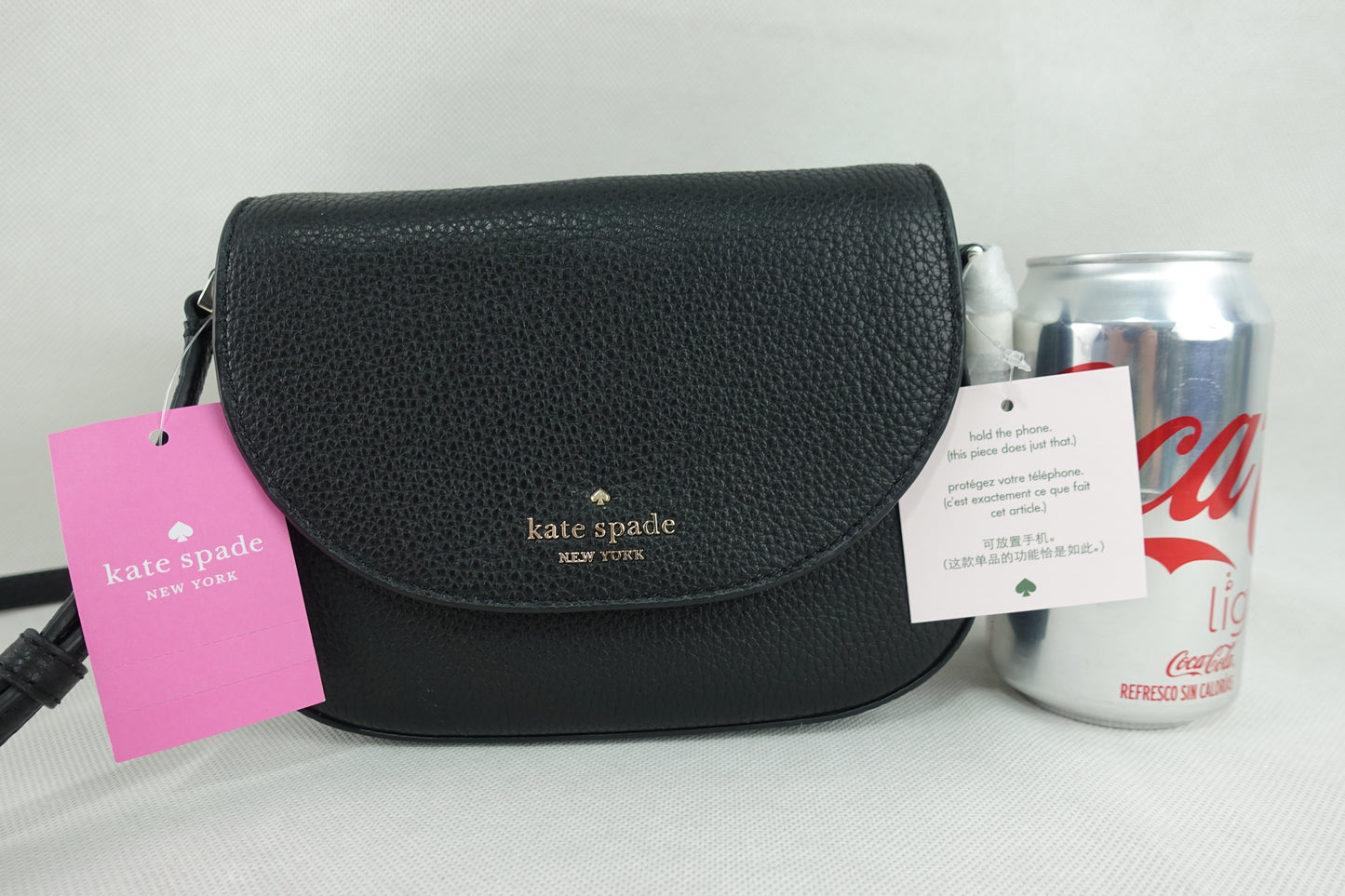 Bolsa Kate Spade Leila Mini Flap Crossbody - Negro