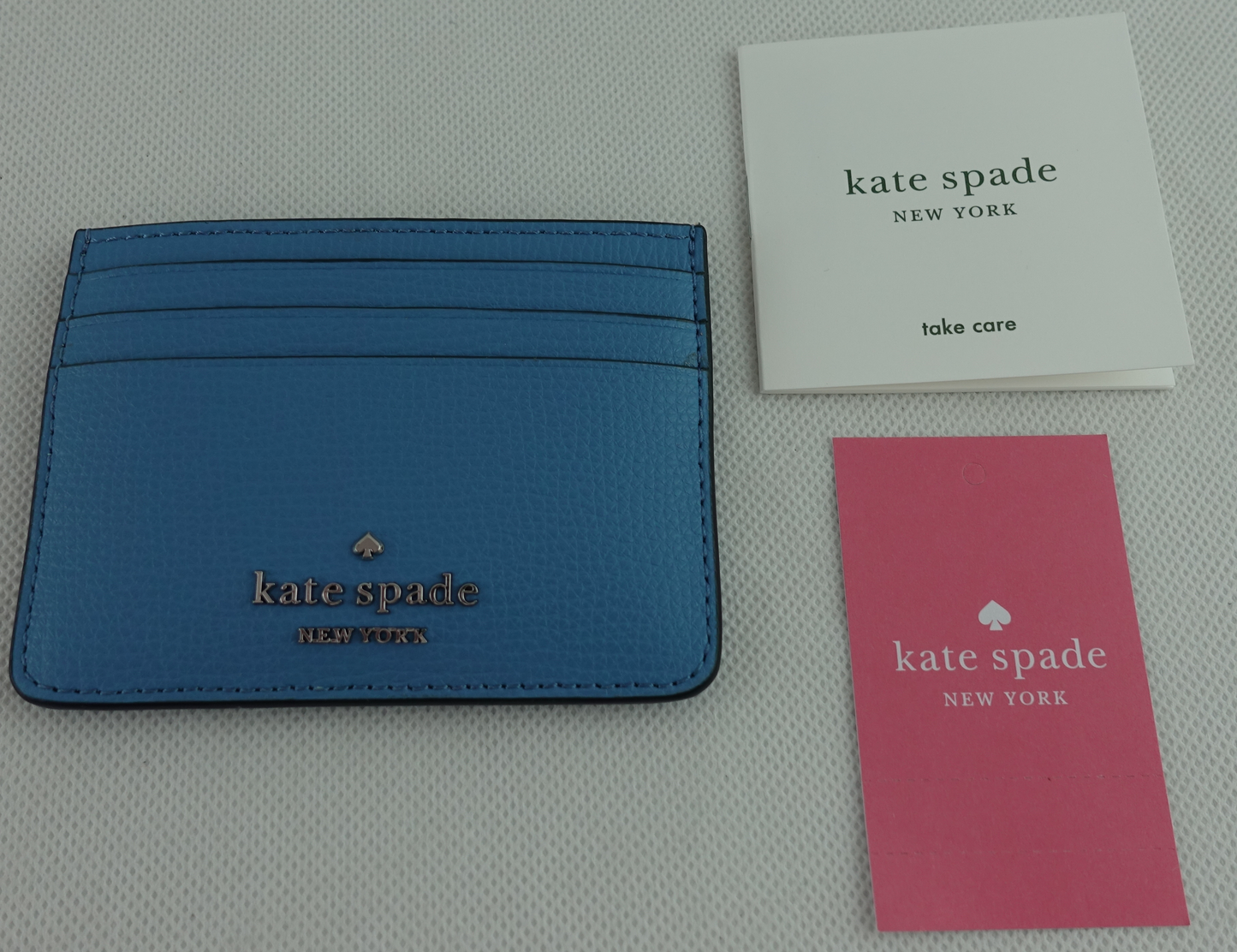Tarjetero Kate Spade Darcy Refined Grain Leather Azul