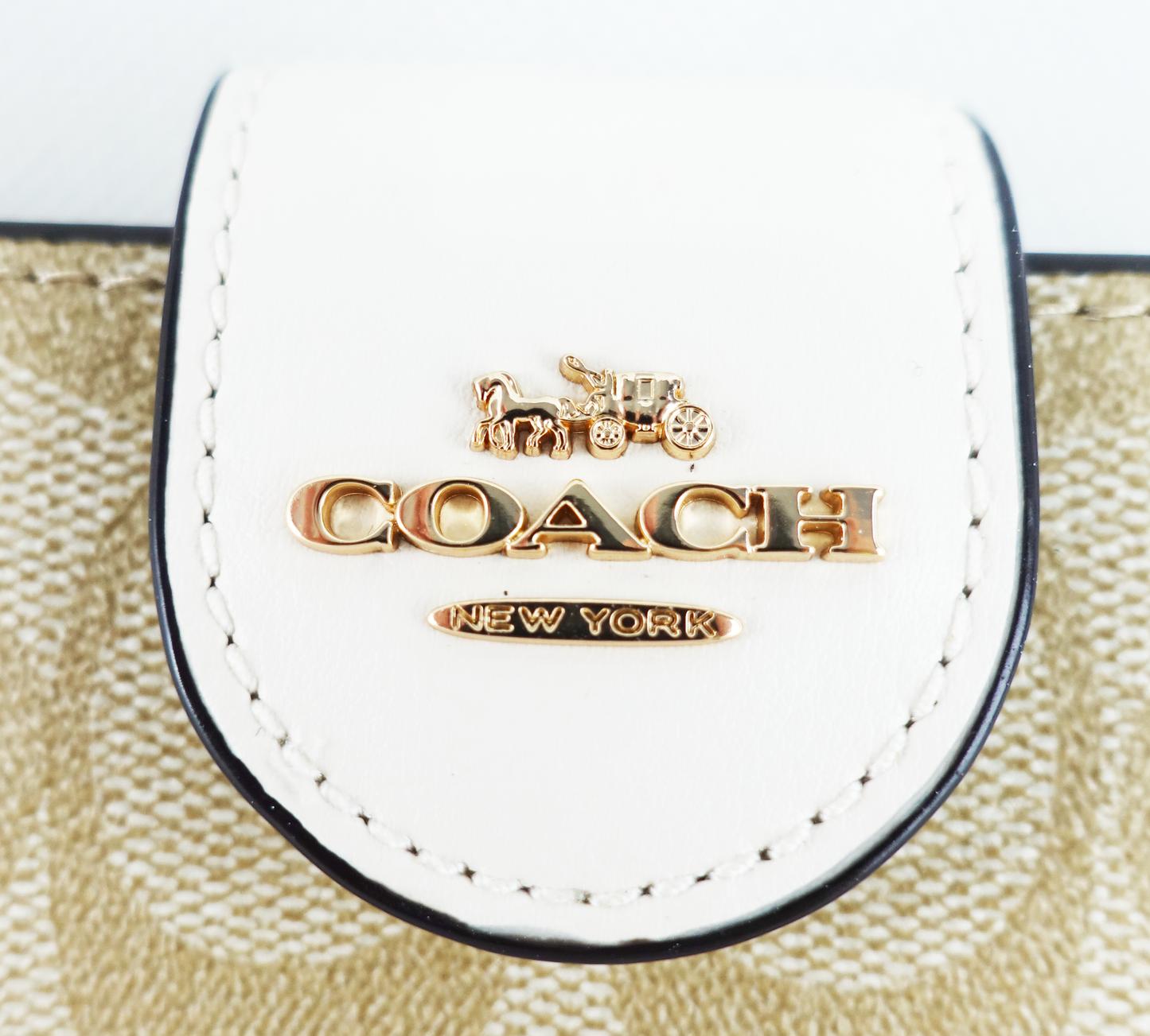 Cartera Con Monedero Coach 100% Original Medium Corner Zip Wallet In Signature Leather