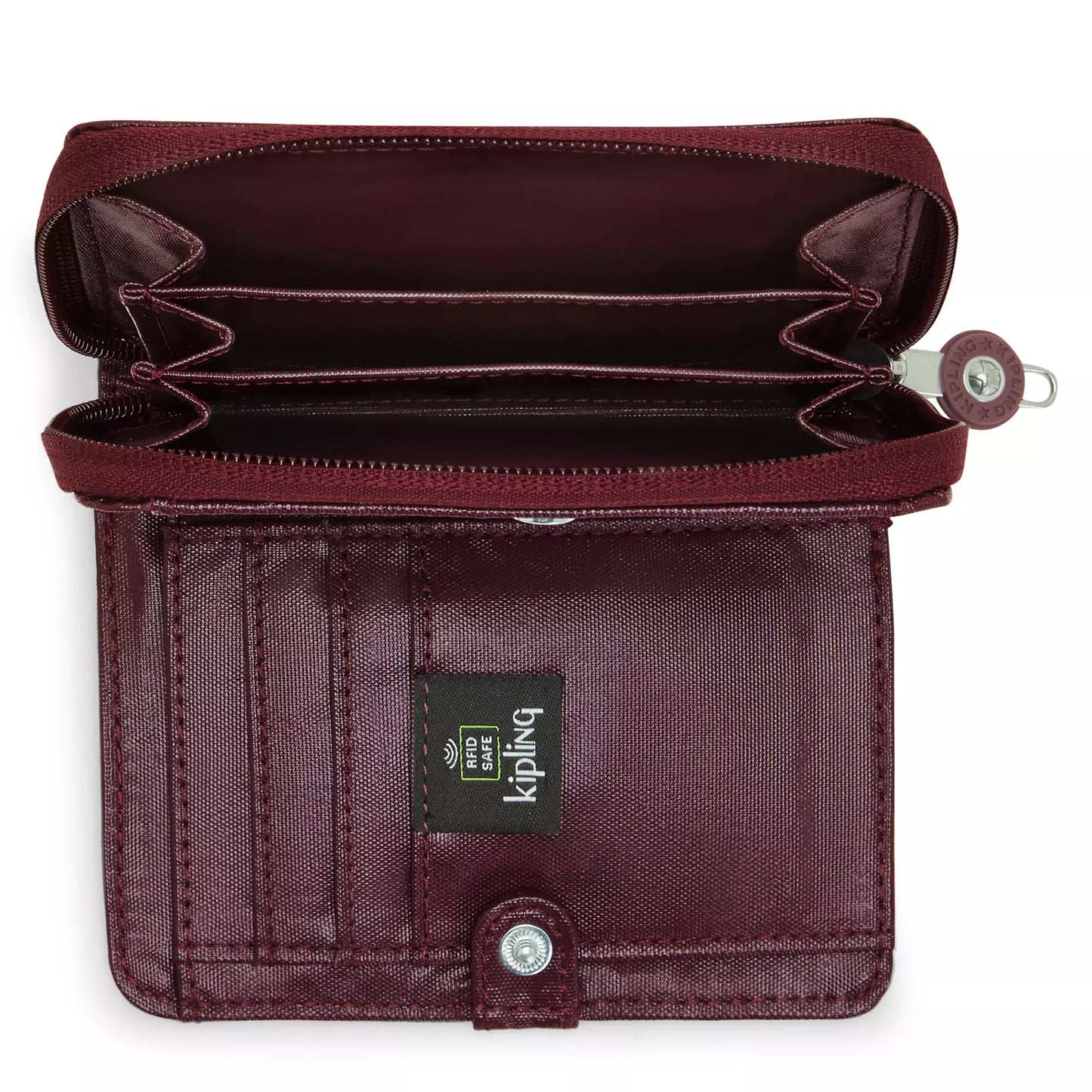 Cartera Kipling Money Love Burgundy Lacq