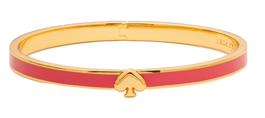 Pulsera Kate Spade Everyday Spade Thin Enamel Bangle Rosa Brillante