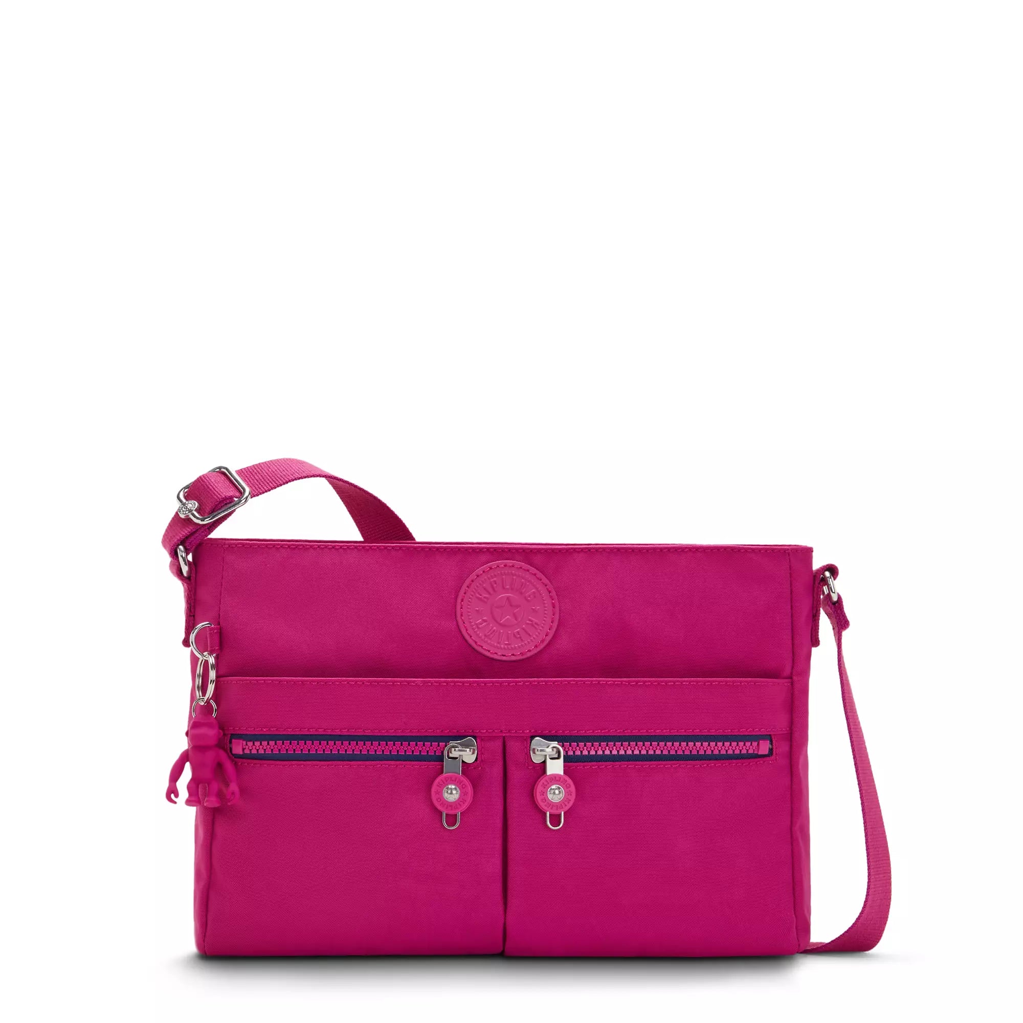Bolsa Kipling New Angie Crossbody Pink Fuchsia illa Elite Fashion