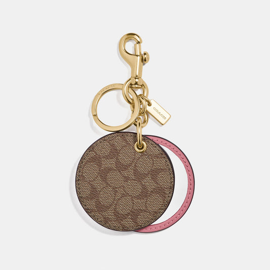 Llavero Coach Mirror Bag Charm In Signature Canvas