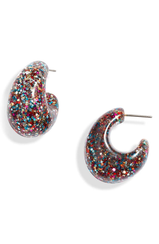 Aretes Kate Spade Glitter 41mm Hoop Earrings Colores