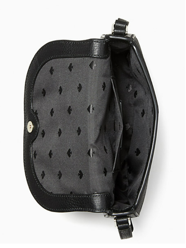 Bolsa Kate Spade Leila Mini Flap Crossbody - Negro